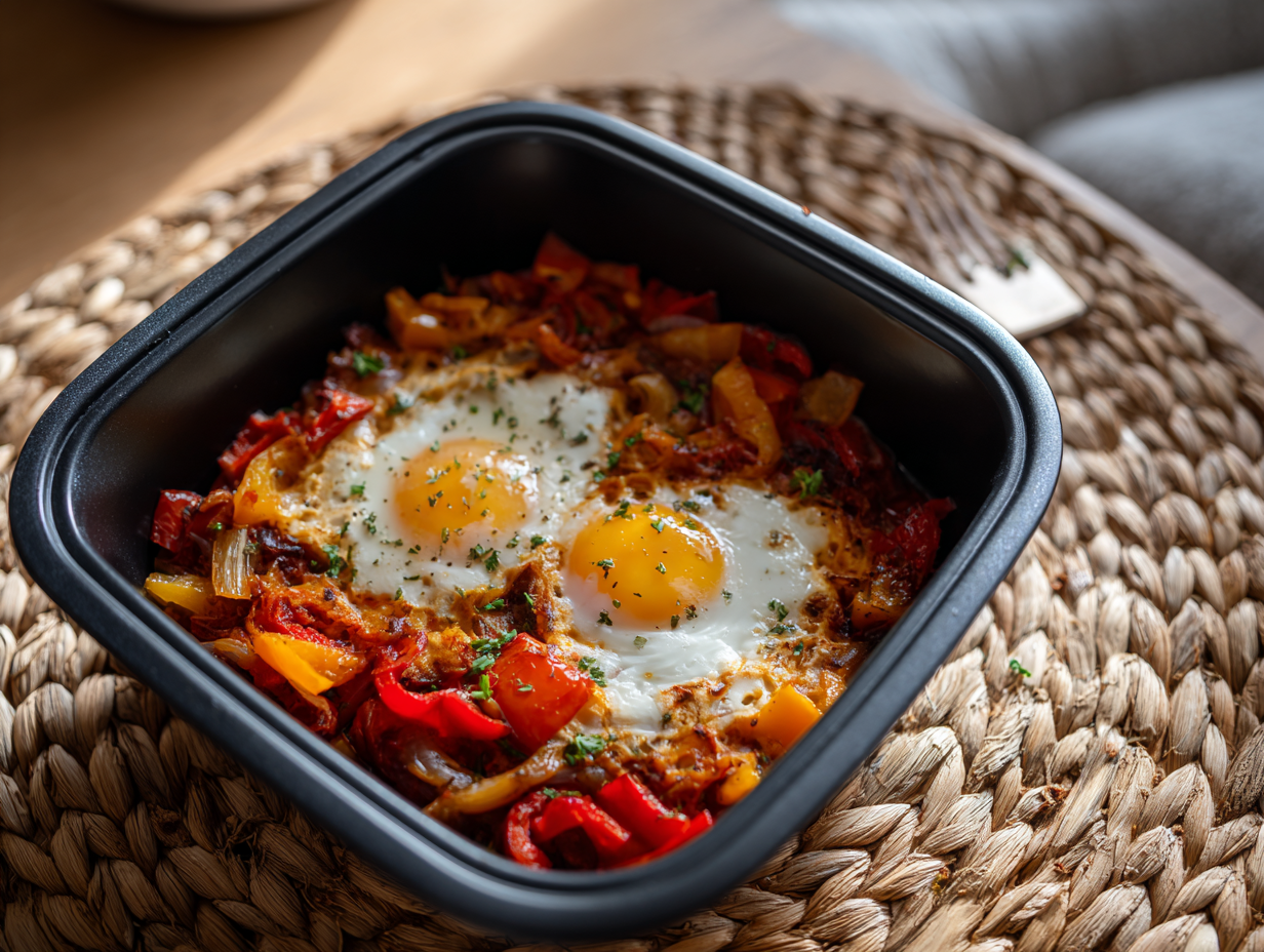 Shakshuka under tilberedning